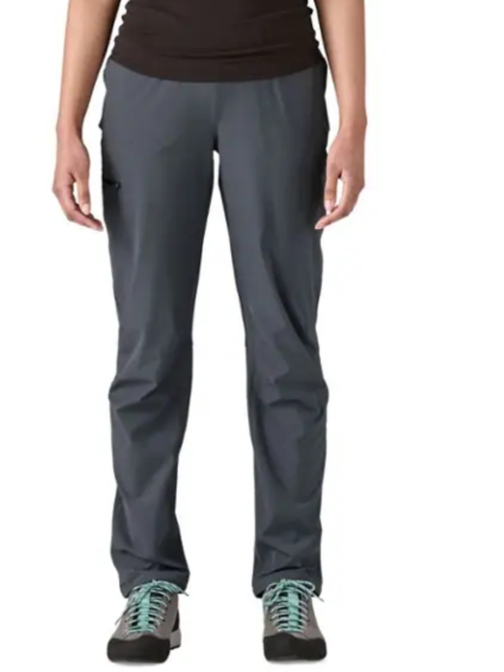 Patagonia Women’s Gray Outdoor Hiking Pants Size 8 Adjustable Hem Zip Pocket